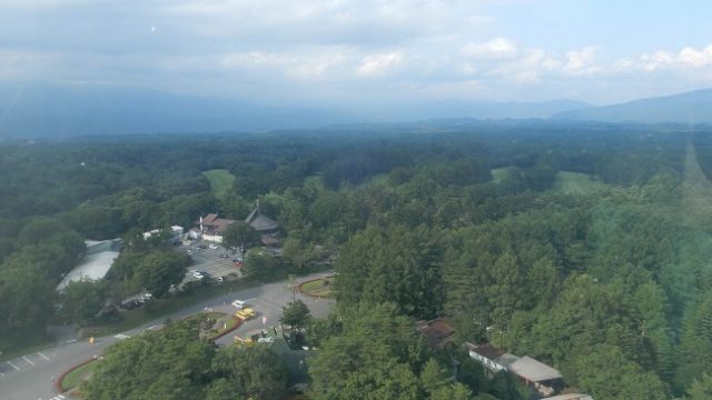 軽井沢おもちゃ王国観覧車から見た風景